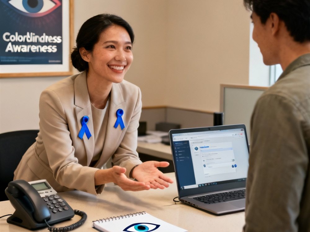 An inclusion and workplace training conversation in an office