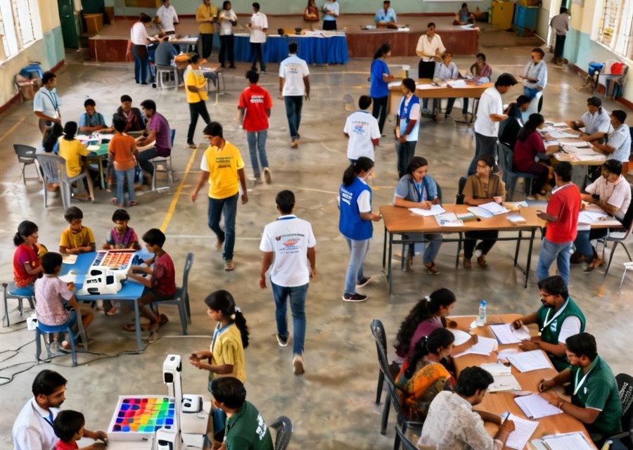 A motivation session with students in a classroom